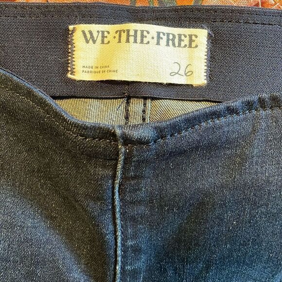 Free People Penny Pull On Flare Jeans Dark Wash 26 - Picture 5 of 6